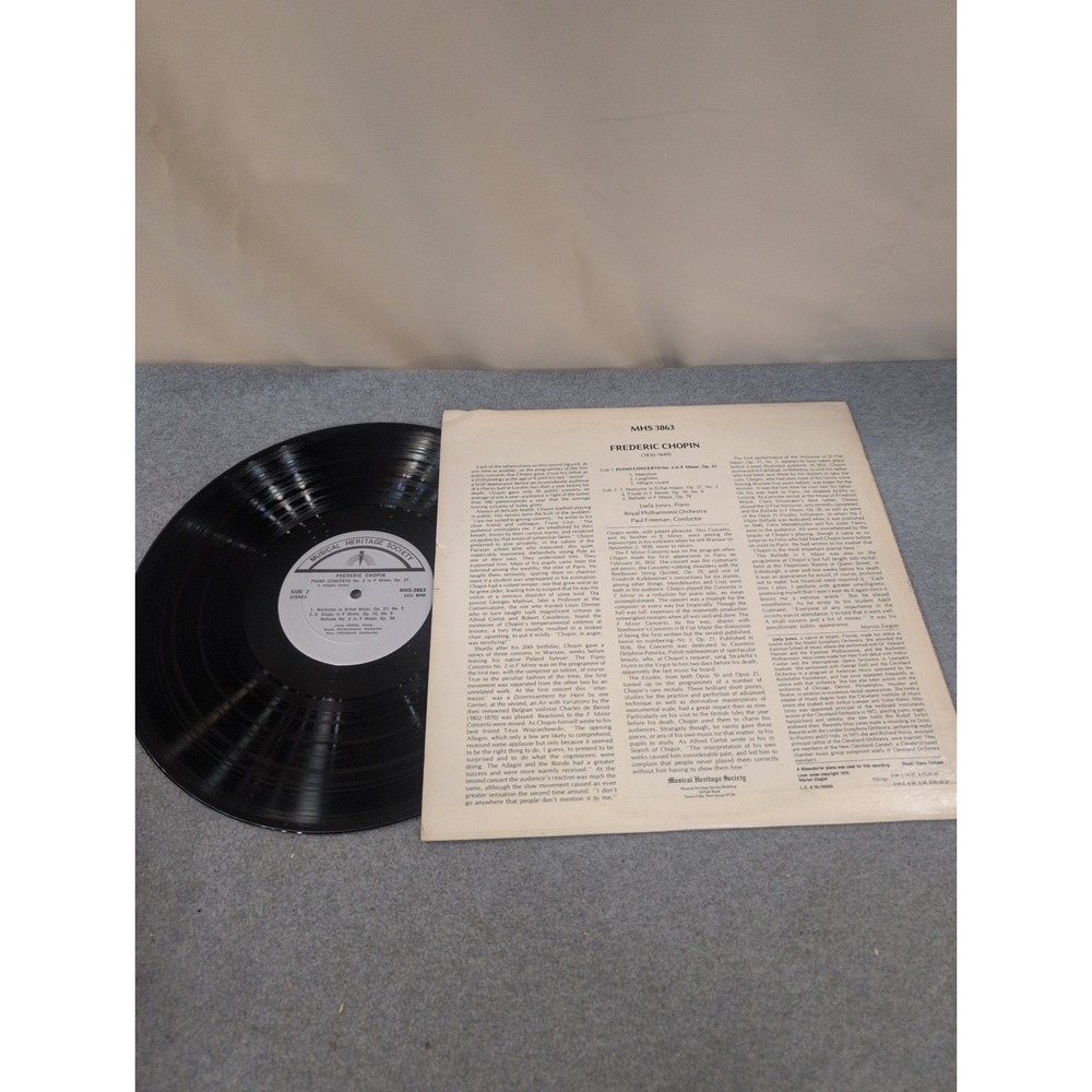 Frederic Chopin Piano Concerto No 2 Joela Jones Royal Philharmonic MHS 3863 LP - Picture 2 of 2